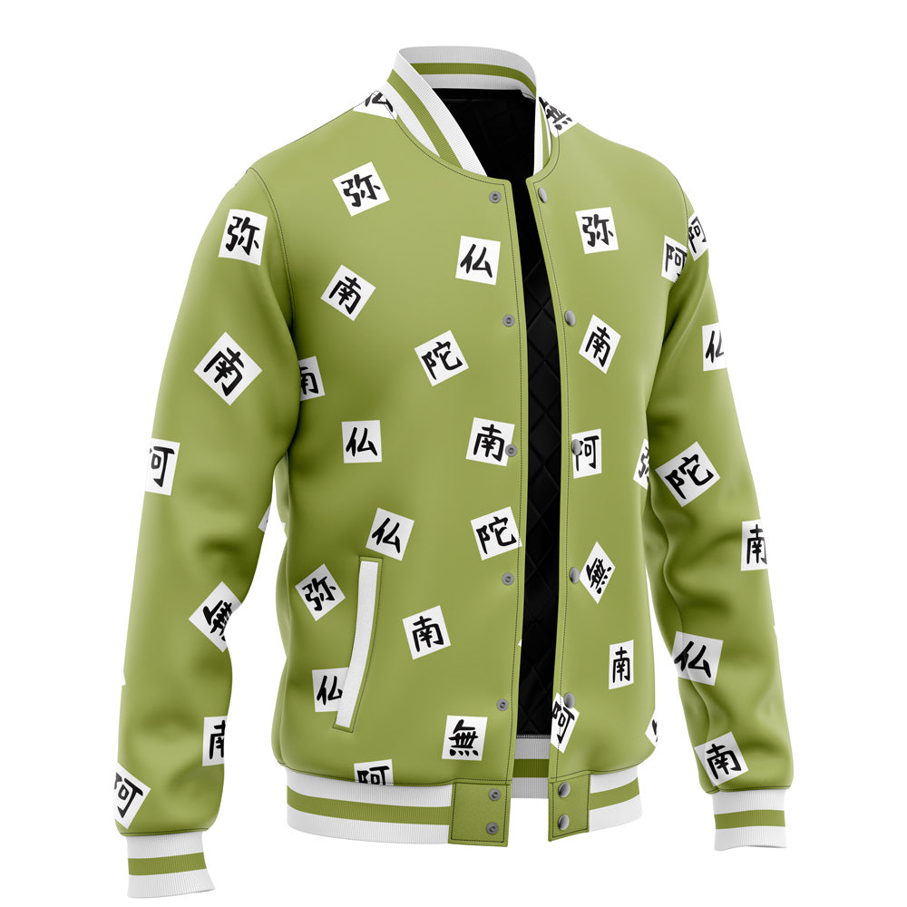 DS Stone Pillar Pattern Baseball Jacket