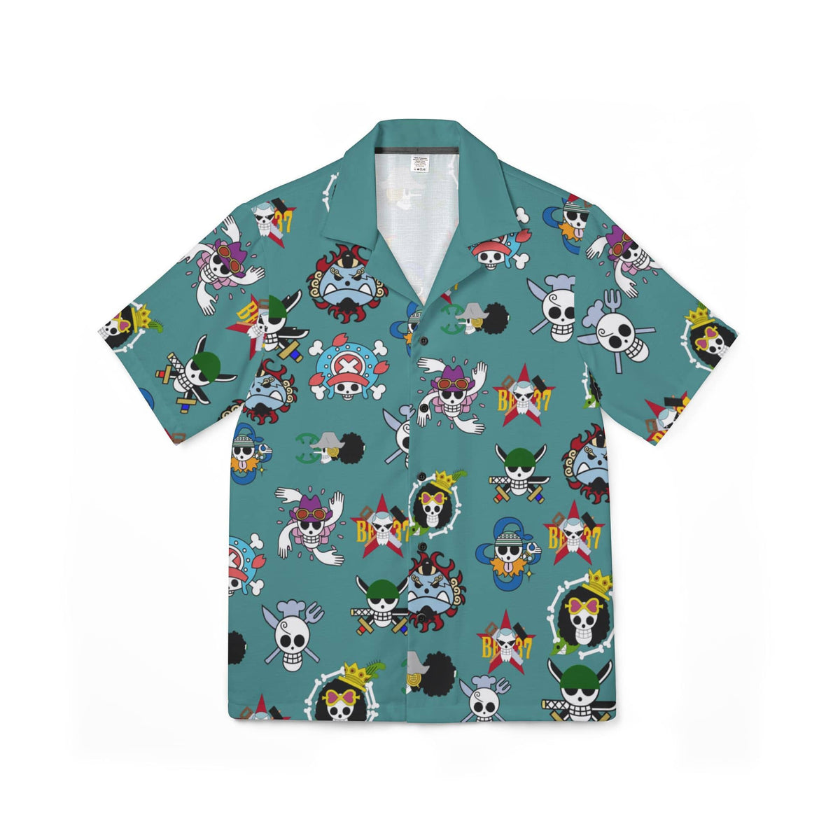 Straw Hat Crew Jolly Roger Hawaiian Camp Shirt