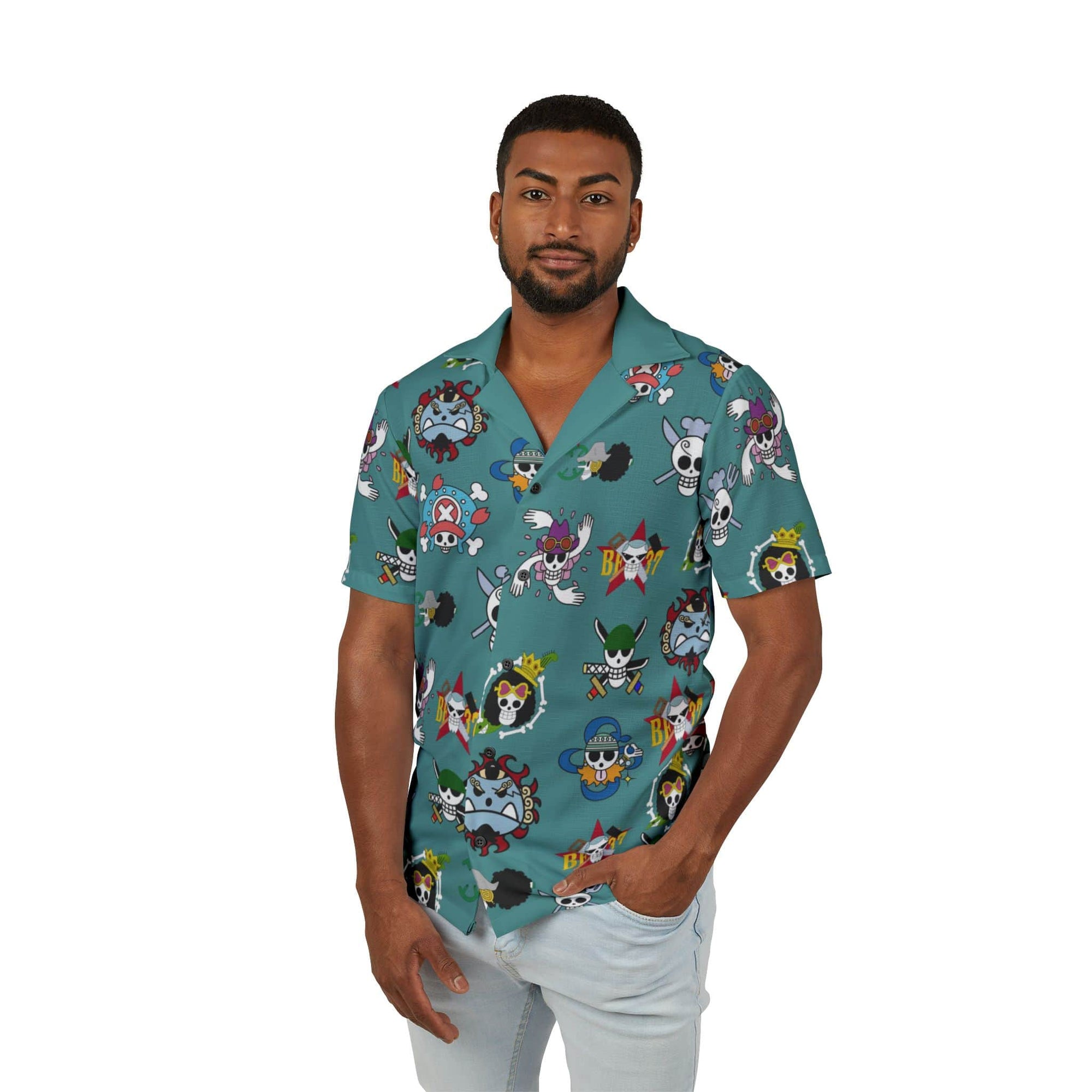 Straw Hat Crew Jolly Roger Hawaiian Camp Shirt