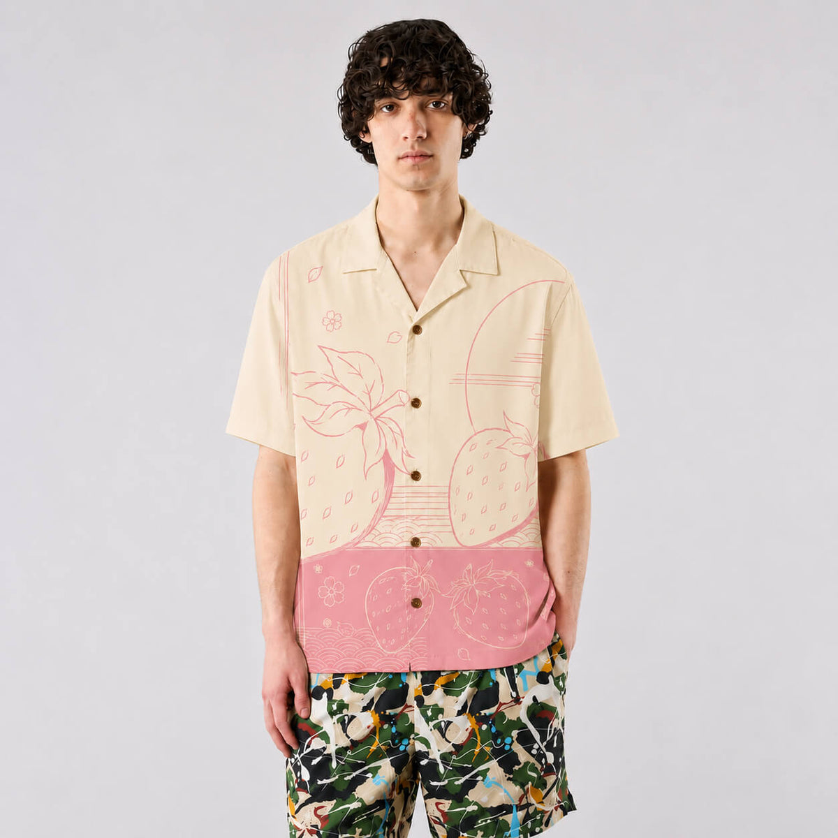 Strawberry Bloom Hawaiian Shirt