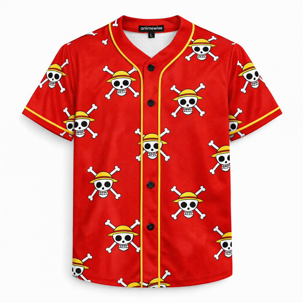 Straw Hat Pirates Jolly Roger Baseball Jersey