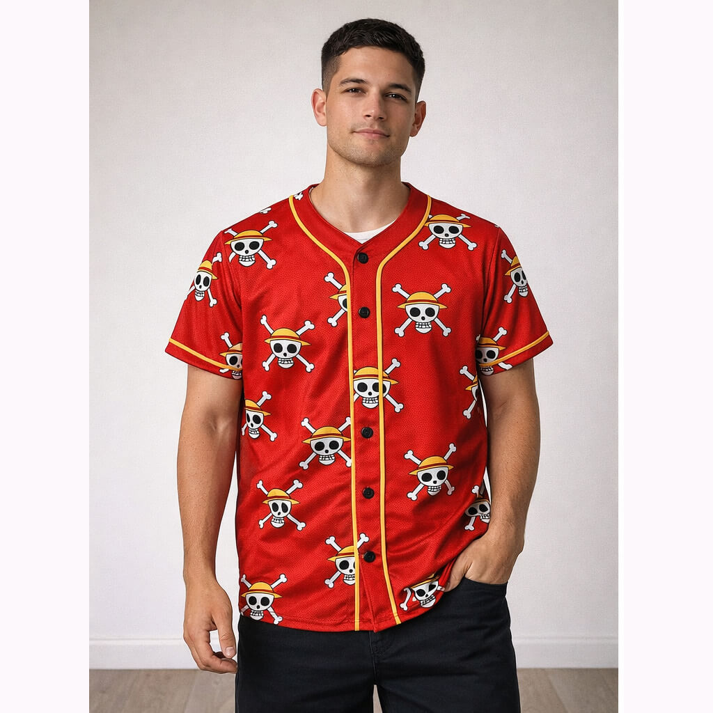 Straw Hat Pirates Jolly Roger Baseball Jersey