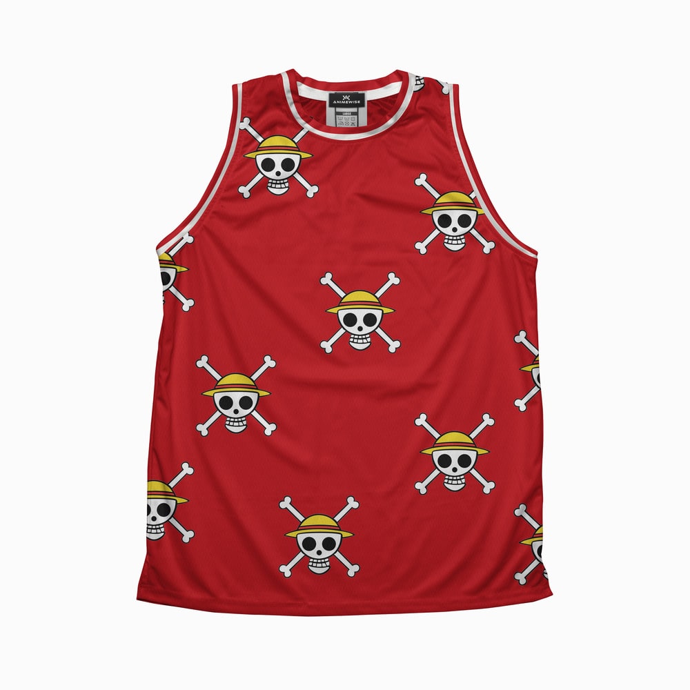 Straw Hat Jolly Roger Basketball Jersey