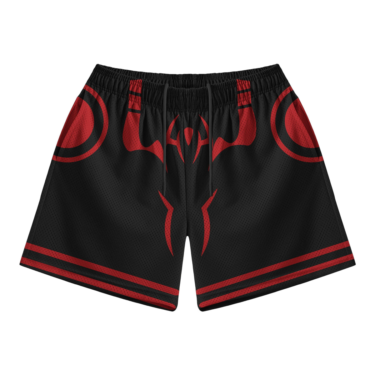 King of Curses Pattern Mesh shorts