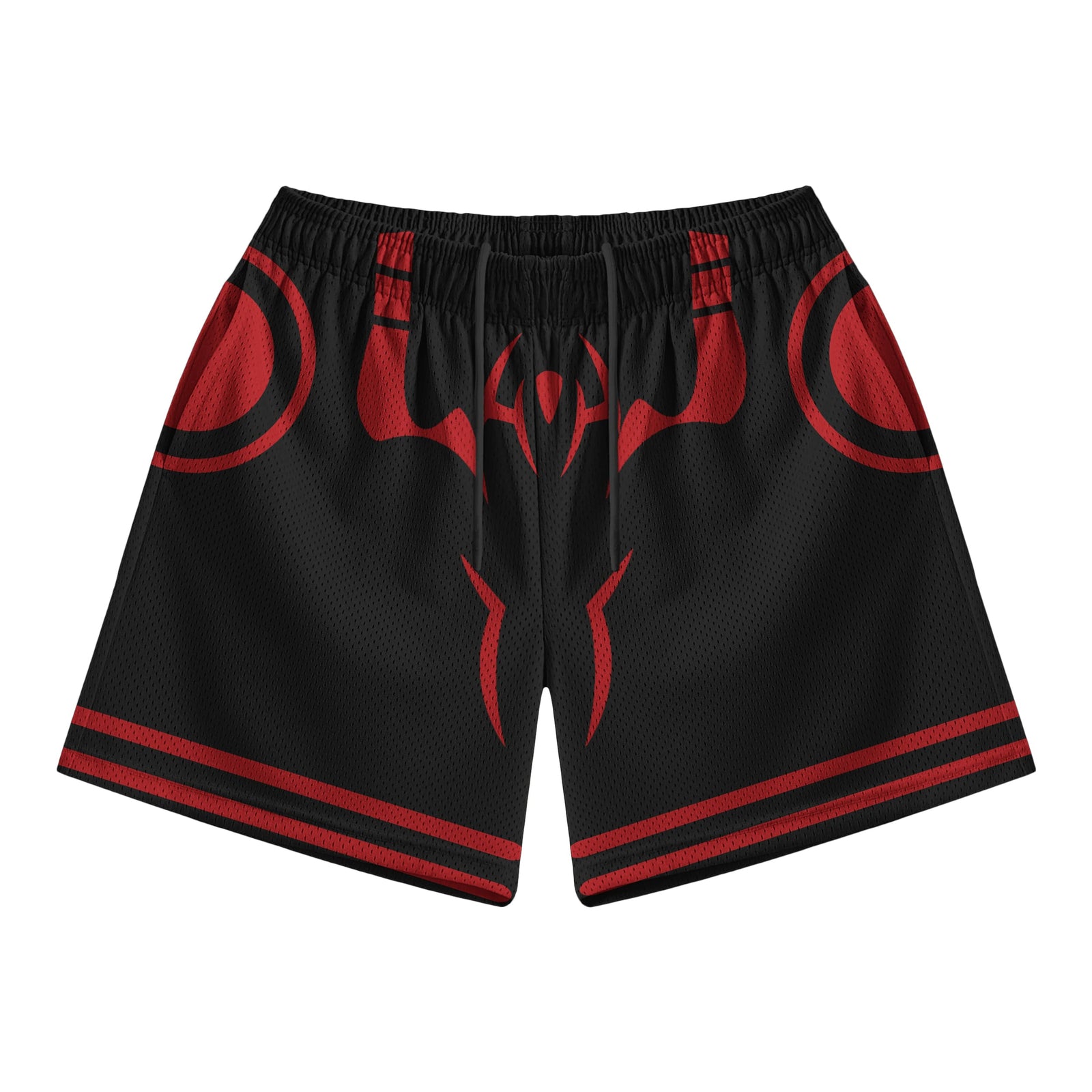 King of Curses Pattern Mesh shorts