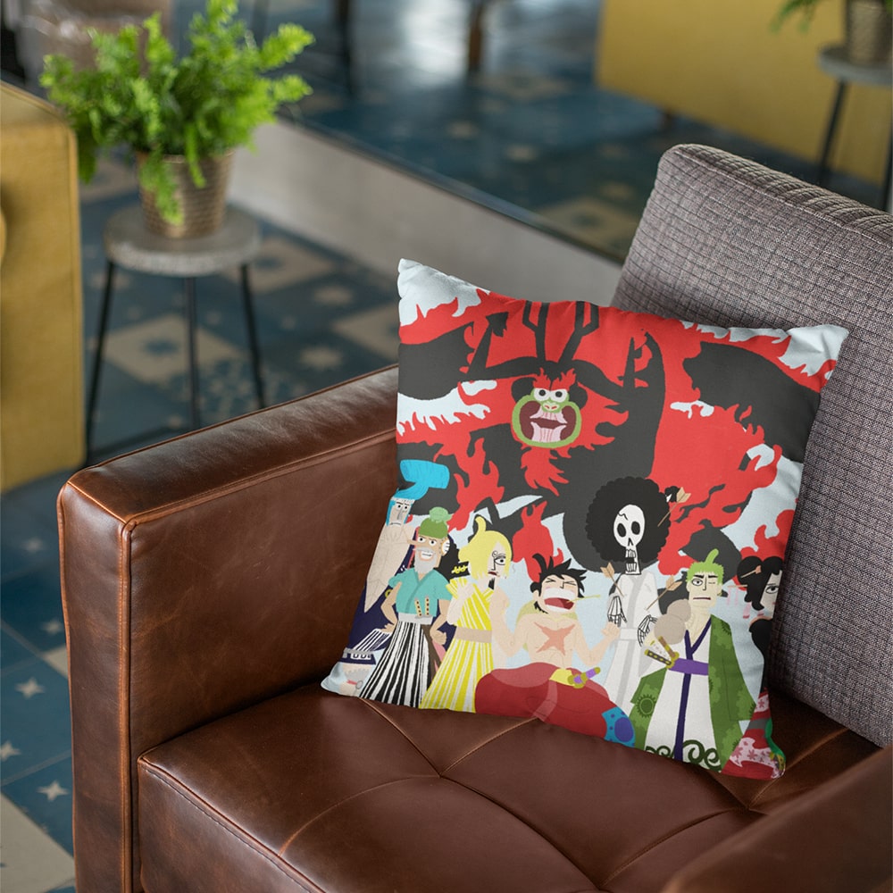 Sumarai Arc OP Abstract Anime Art Throw Pillow