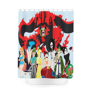 Sumarai Arc OP Abstract Anime Art Shower Curtains