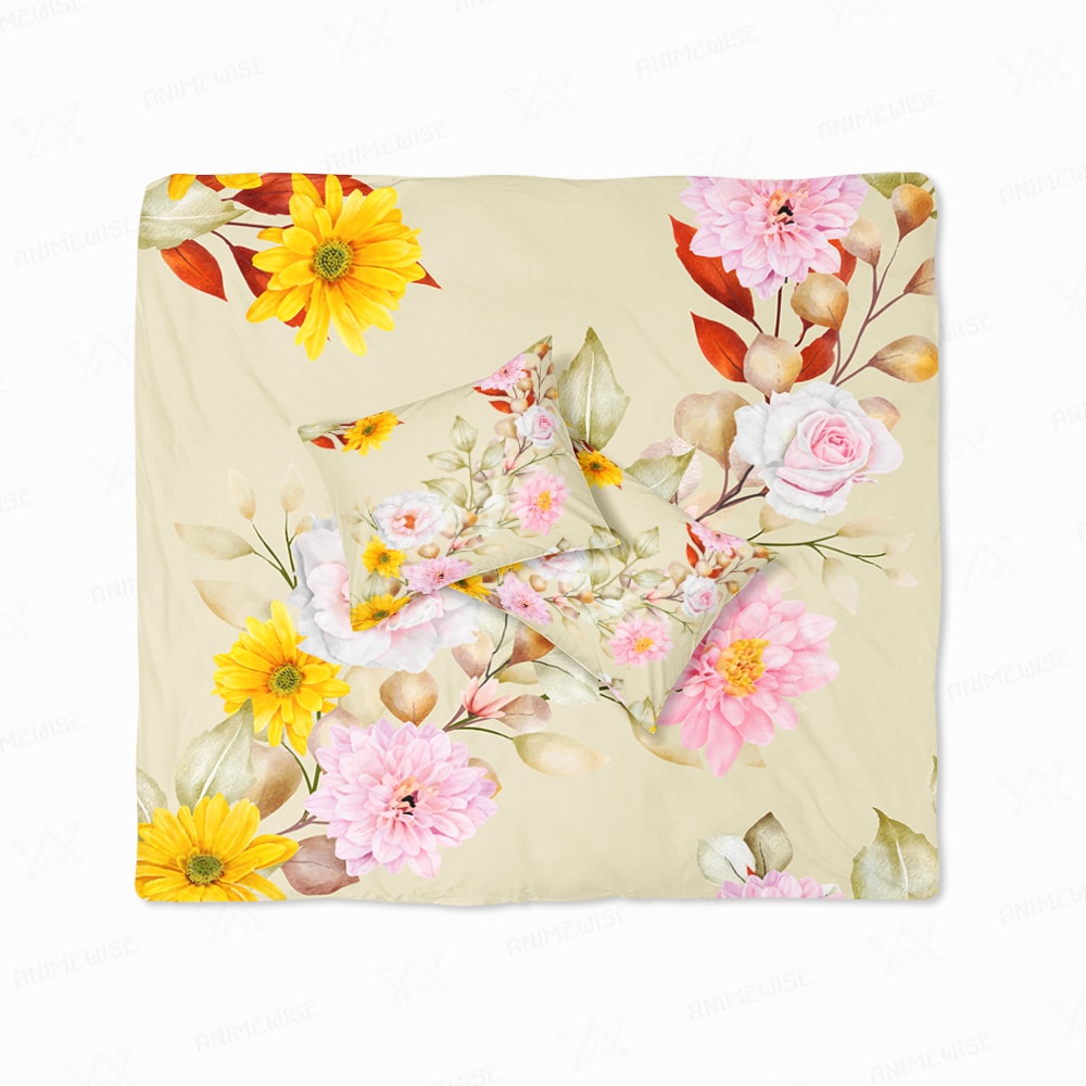 Summer Floral Seamless Duvet Cover Bedding