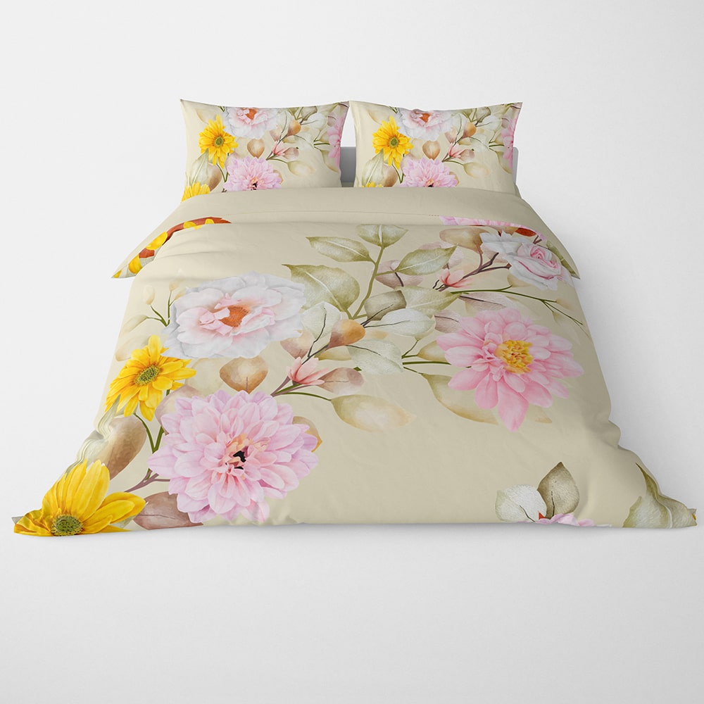 Summer Floral Seamless Duvet Cover Bedding