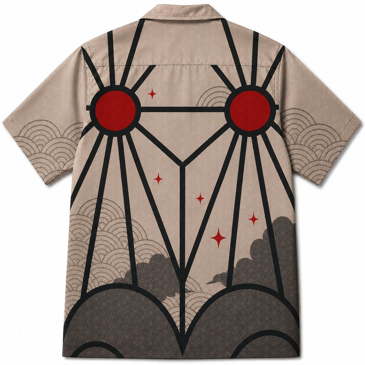 Sun Halo Graphic Button-Up Shirt