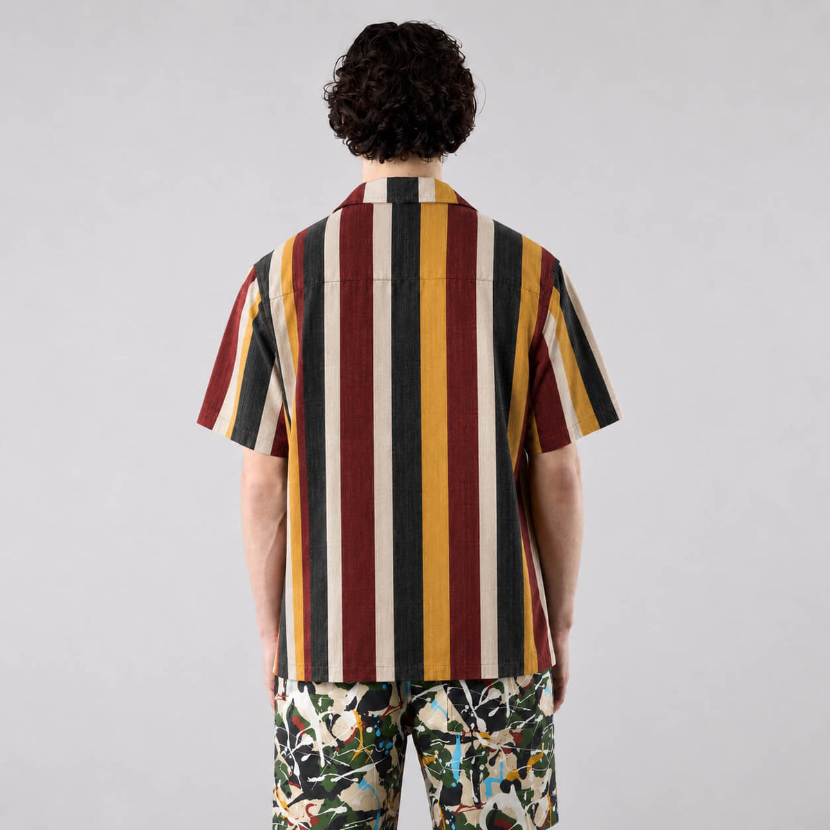 Sundown Stripe Graphic Button-Up Shirt