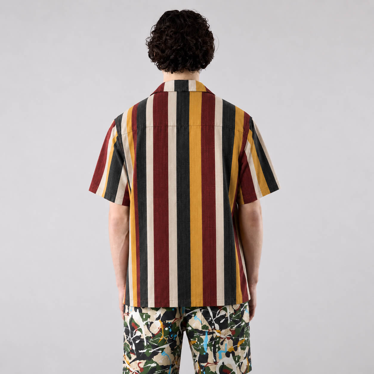 Sundown Stripe Graphic Button-Up Shirt