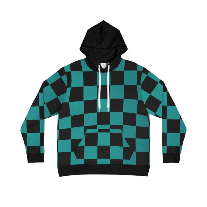 Classic Anime Check Pattern Pullover Hoodie