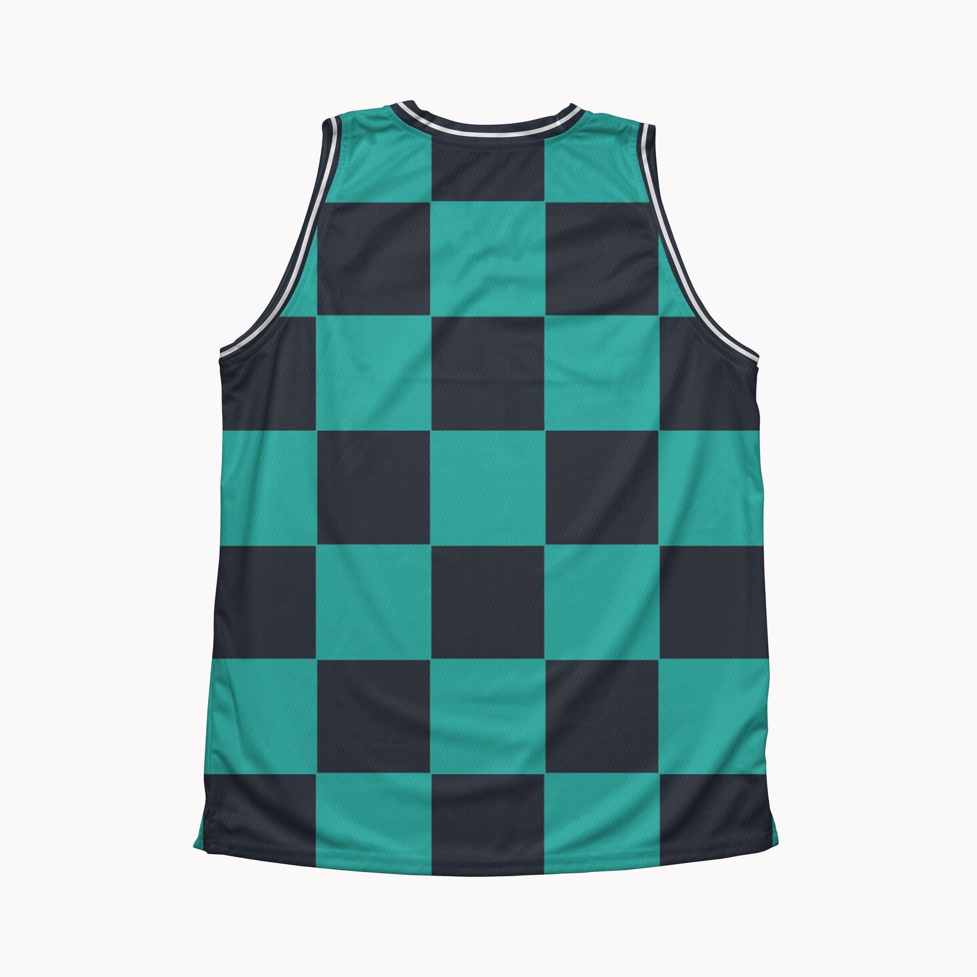 Demon Corp Classic Check Pattern Jersey Tank Top