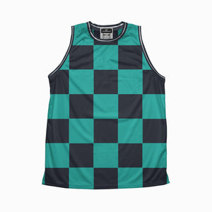 Demon Corp Classic Check Pattern Jersey Tank Top