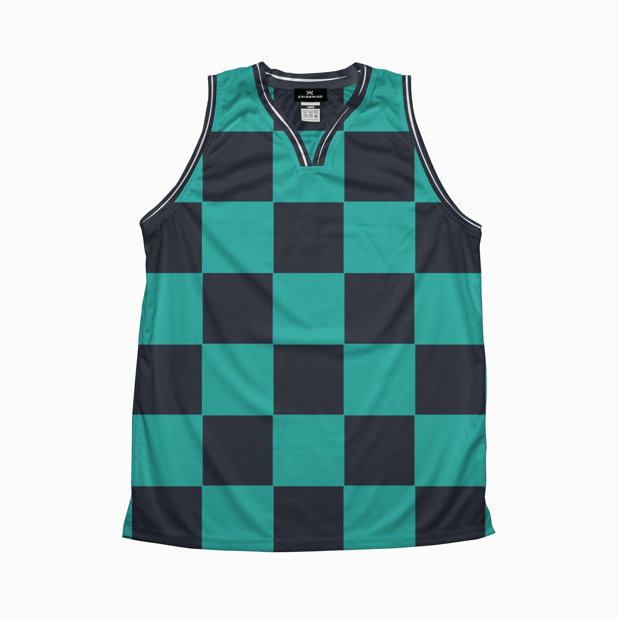 Demon Corp Classic Check Pattern Jersey Tank Top