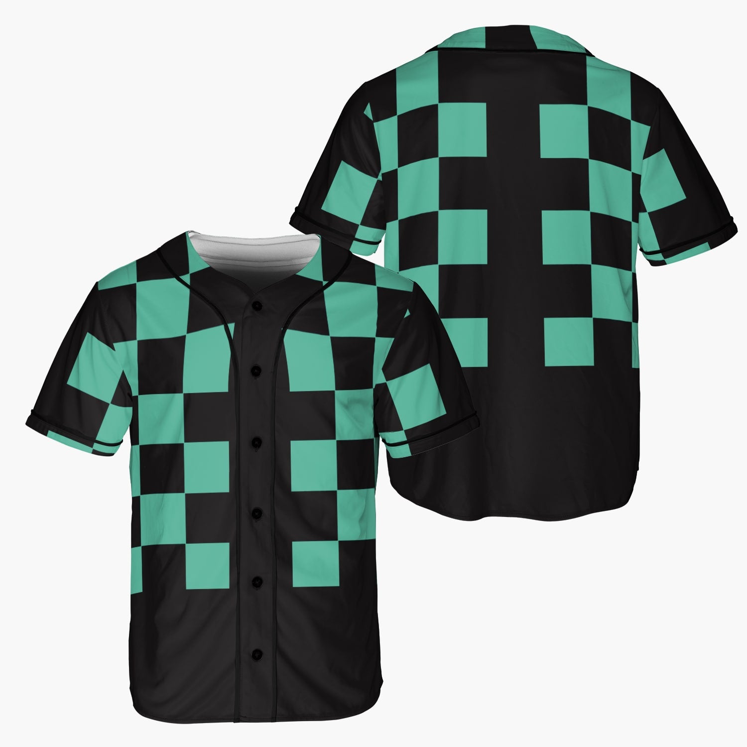 DS Classic Check Pattern Baseball Jersey