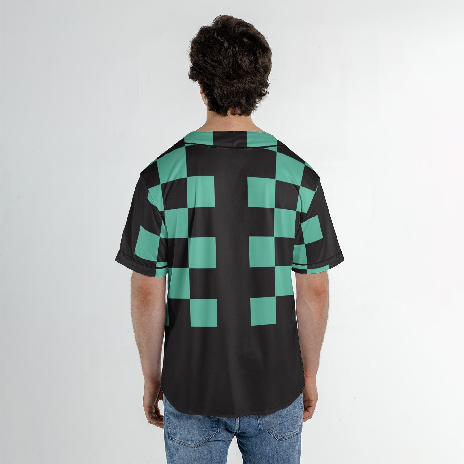 DS Classic Check Pattern Baseball Jersey