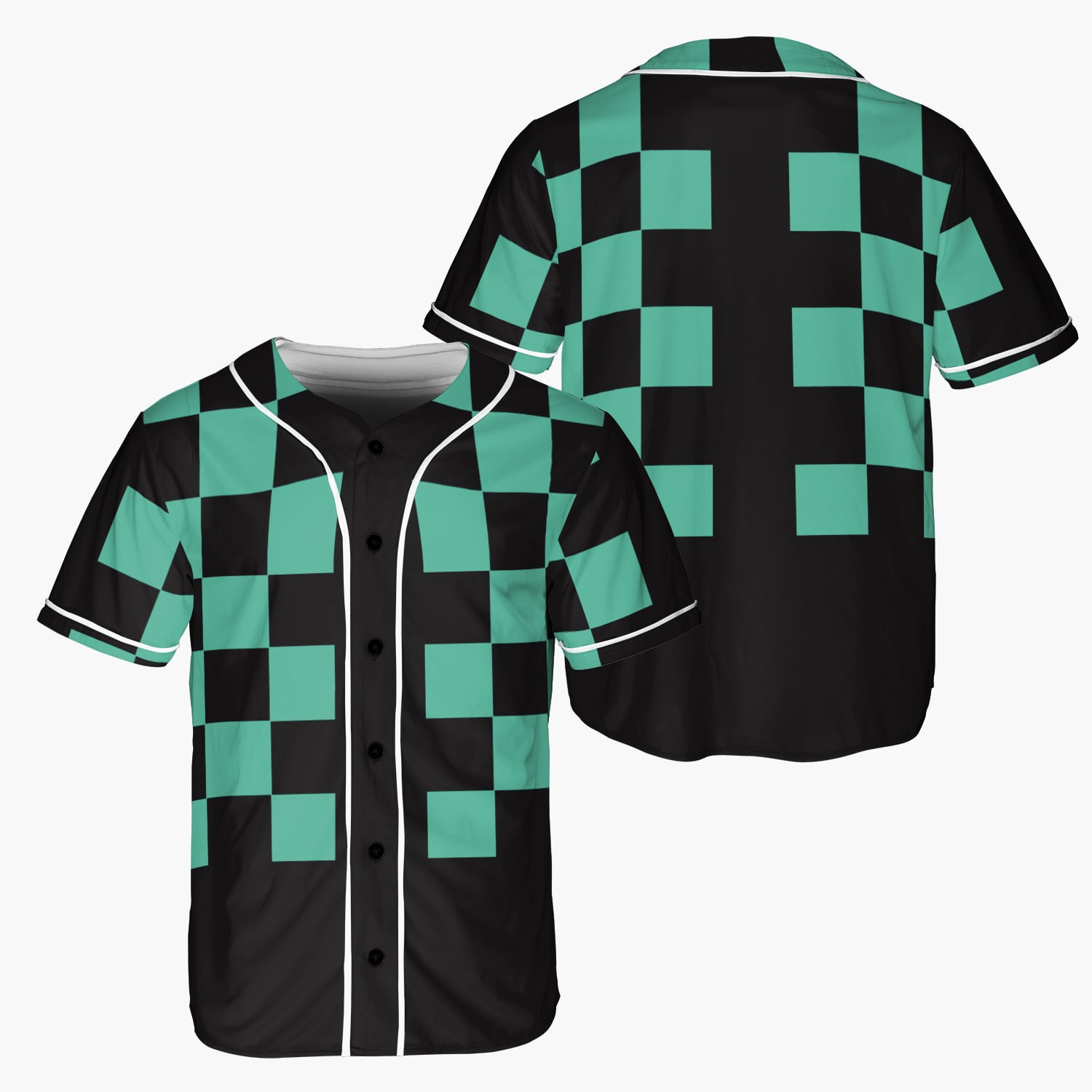 DS Classic Check Pattern Baseball Jersey