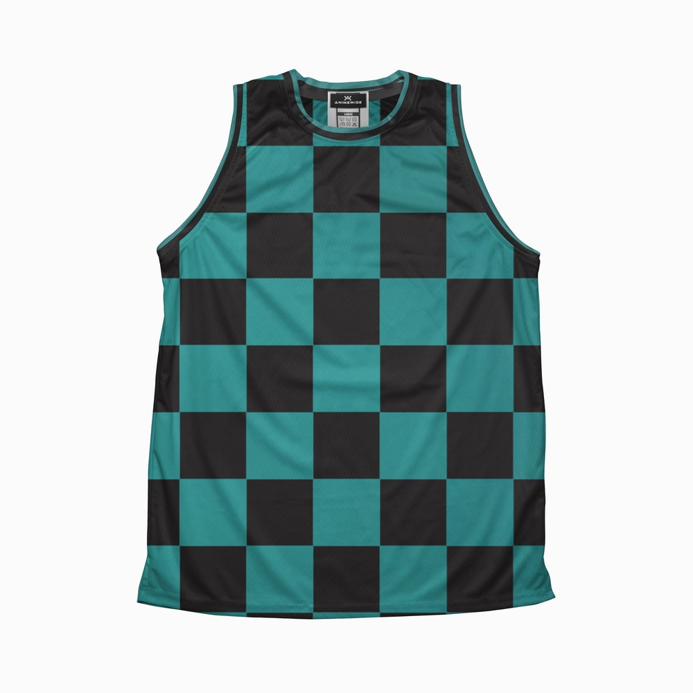 Demon Corp Classic Check Pattern Basketball Jersey