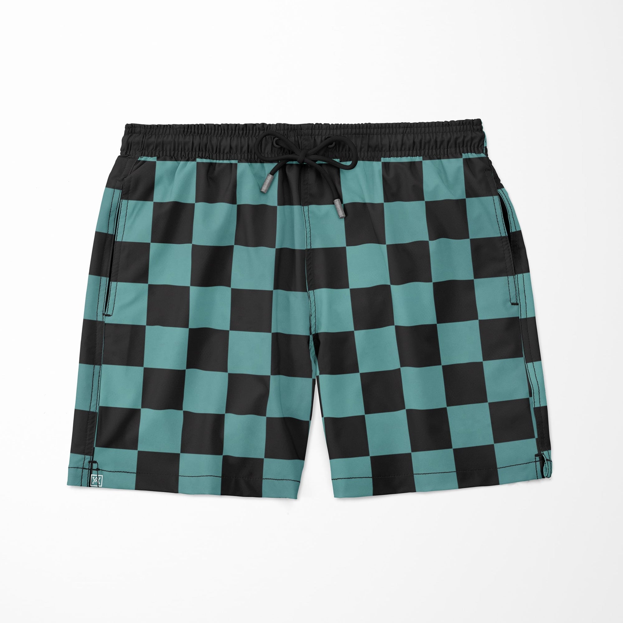 kimetsu Classic Green Check Board Shorts