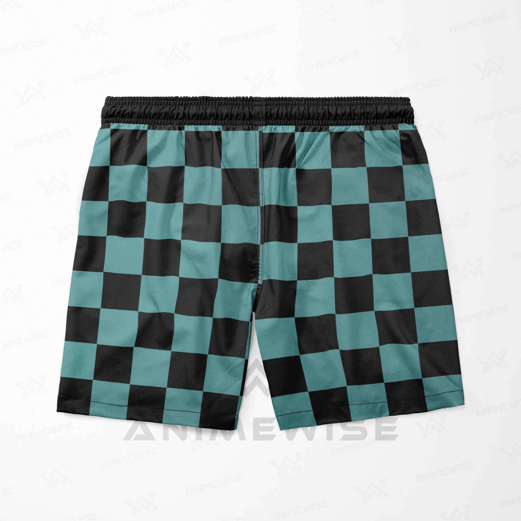 kimetsu Classic Green Check Board Shorts