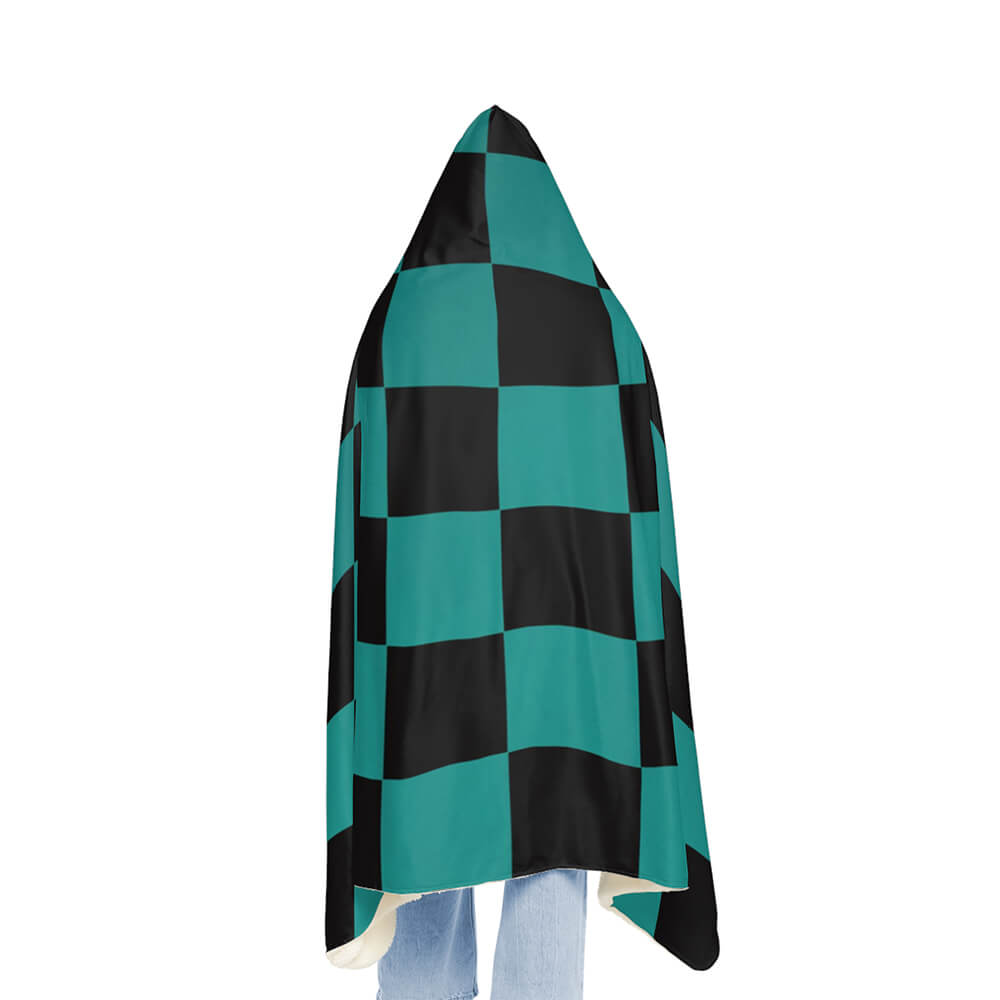 kimetsu na Classic Green Check Snuggle Blanket