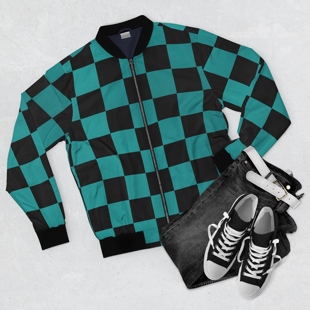 DS Classic Check Pattern Bomber Jacket
