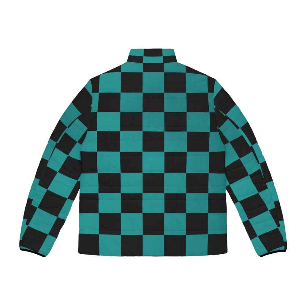 Demon Classic Check Pattern Puffer Jacket