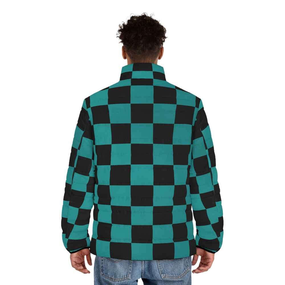 kimetsu na Classic Green Check Puffer Jacket