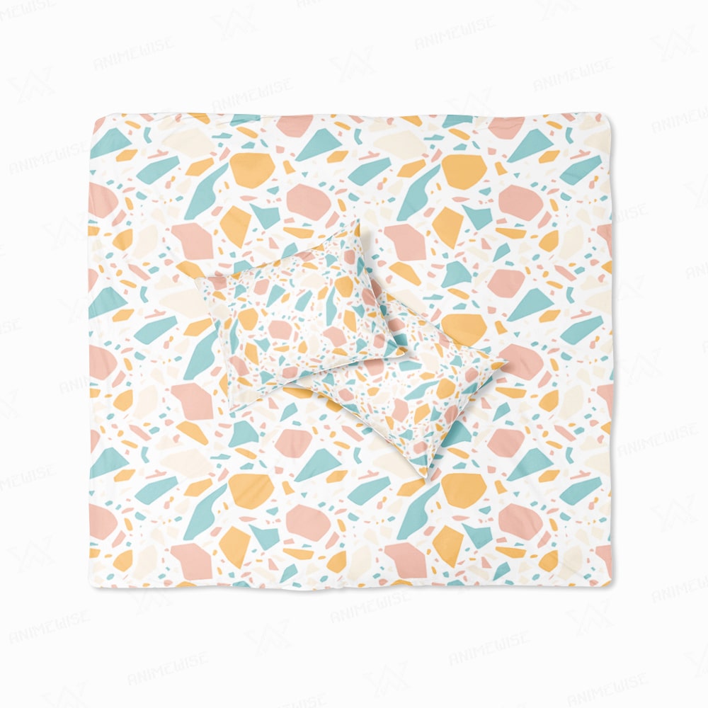 Terrazzo Multi Colored Alternative Blend Duvet Cover Bedding