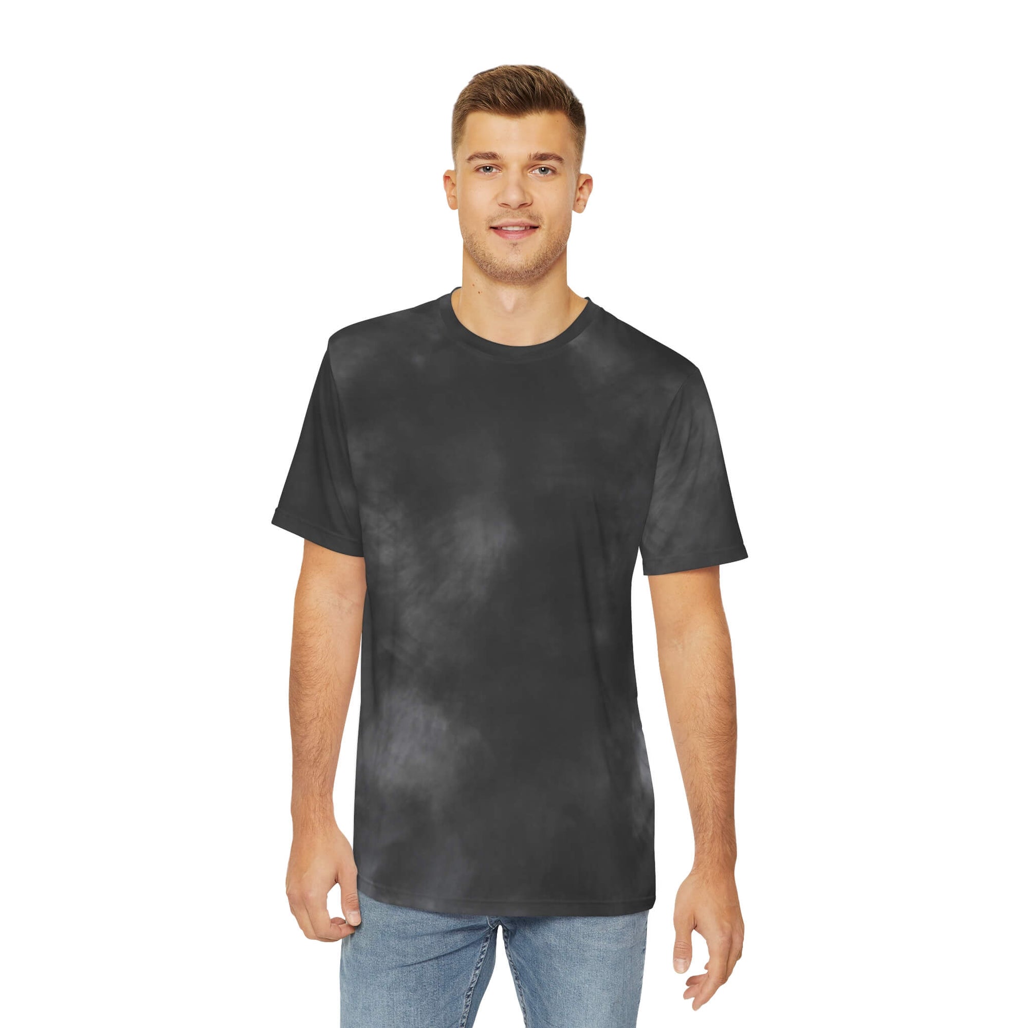 Tie-Dye Dark Clouds Fusion Minimalist Design T-Shirt