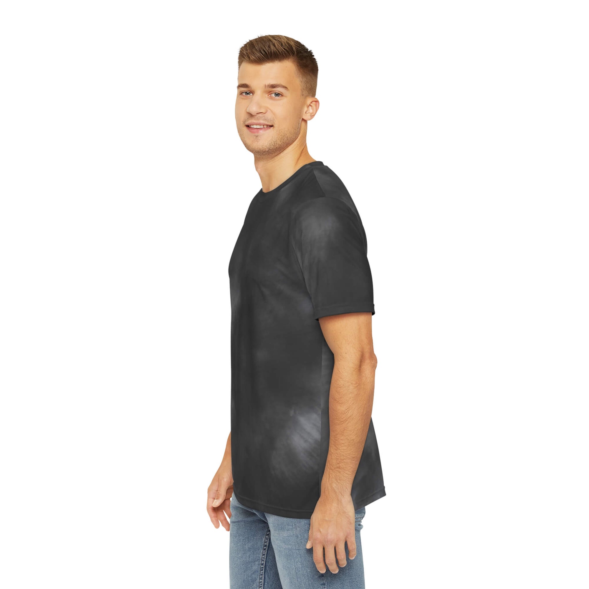 Tie-Dye Dark Clouds Fusion Minimalist Design T-Shirt