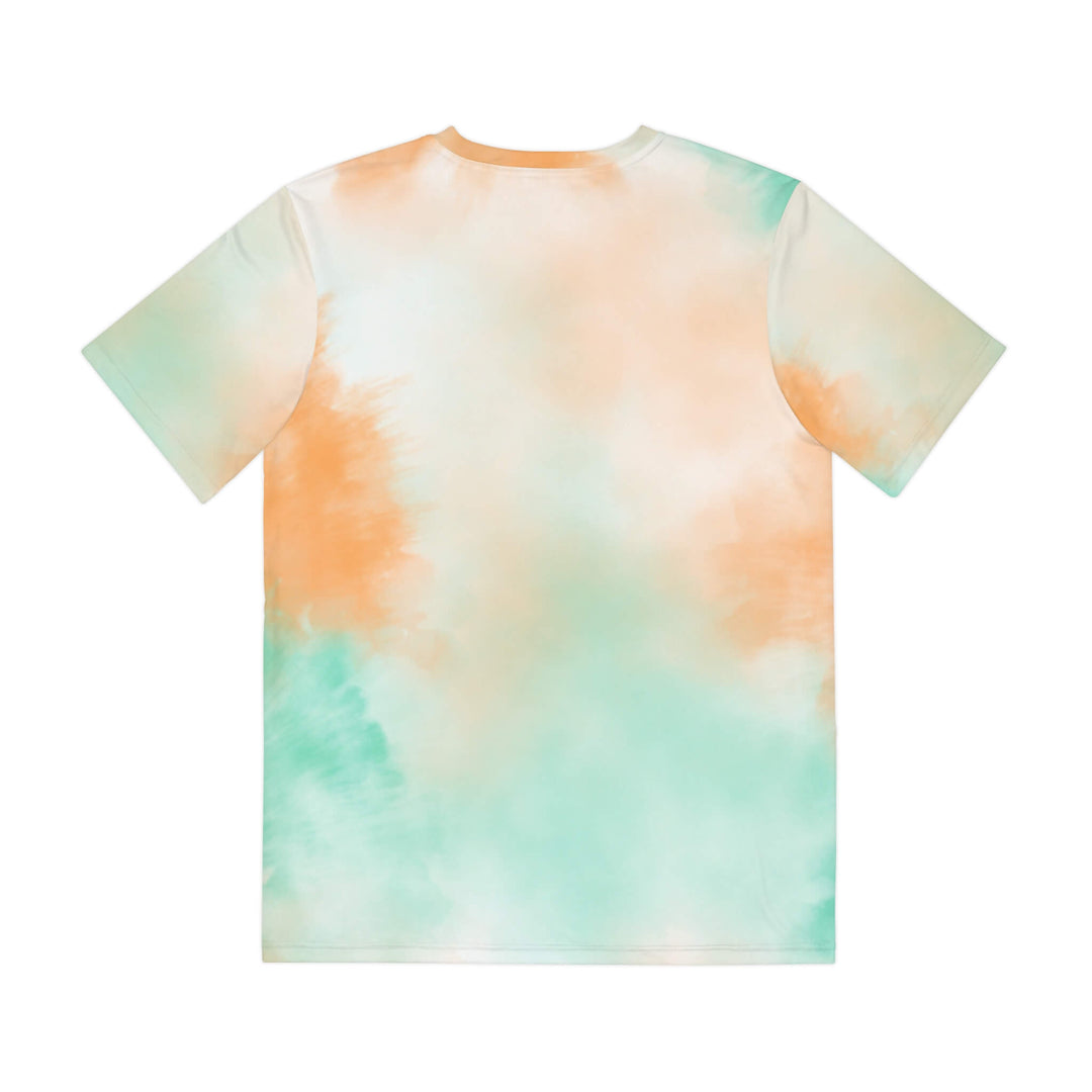 Tie-Dye Peach Green  All Over Brushed T-Shirt