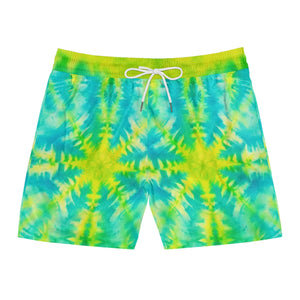 Tie Dye Abstract Pattern Swim Shorts