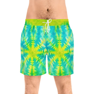 Tie Dye Abstract Pattern Swim Shorts