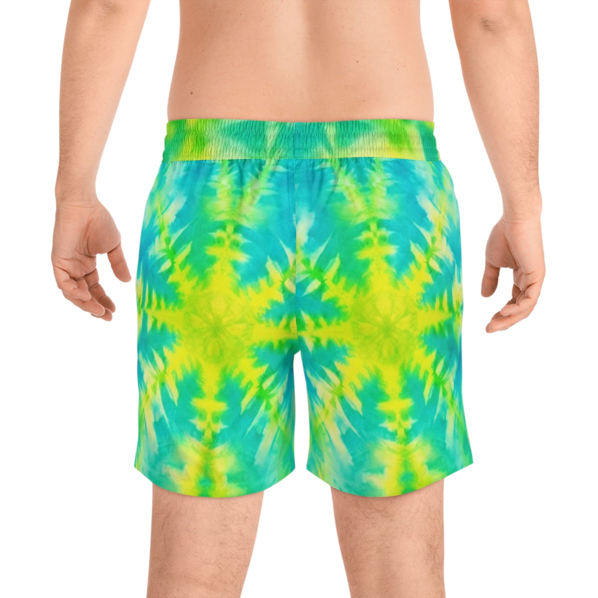 Tie Dye Abstract Pattern Swim Shorts