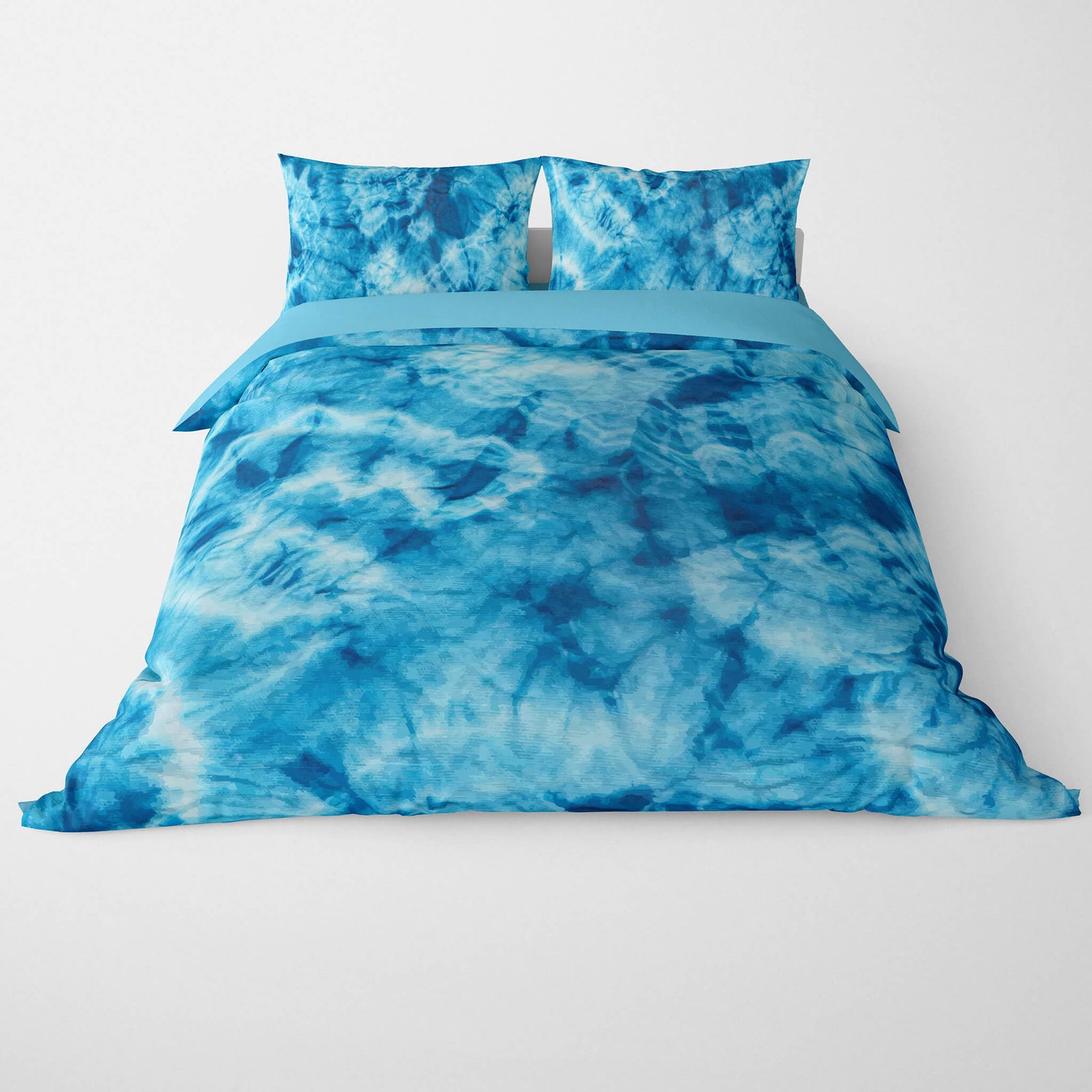 Tie Dye Blues Abstract Art Duvet Cover Bedding