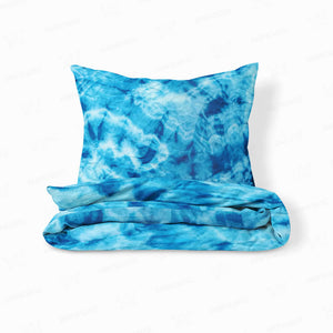 Tie Dye Blues Abstract Art Duvet Cover Bedding