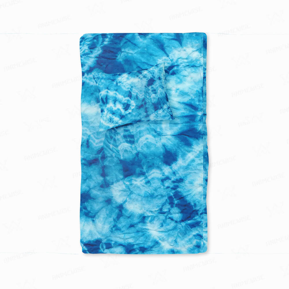 Tie Dye Blues Abstract Art Duvet Cover Bedding