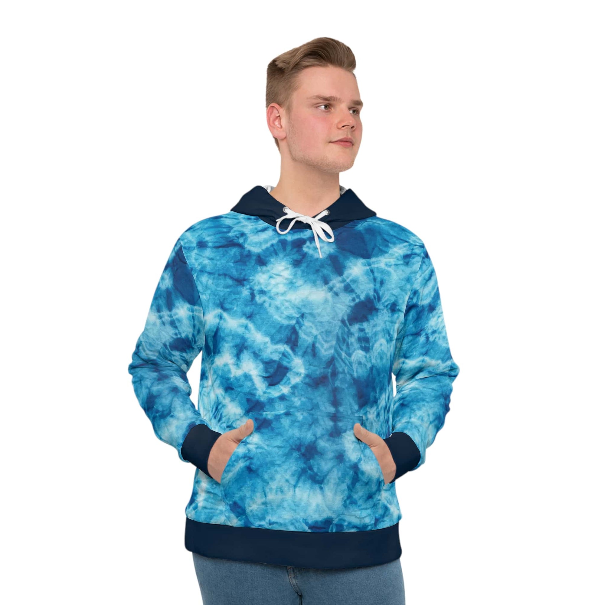 Tie Dye Blues Pullover Hoodie