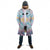 Tie Dye Color Fusion Pattern Hooded Cloak Coat