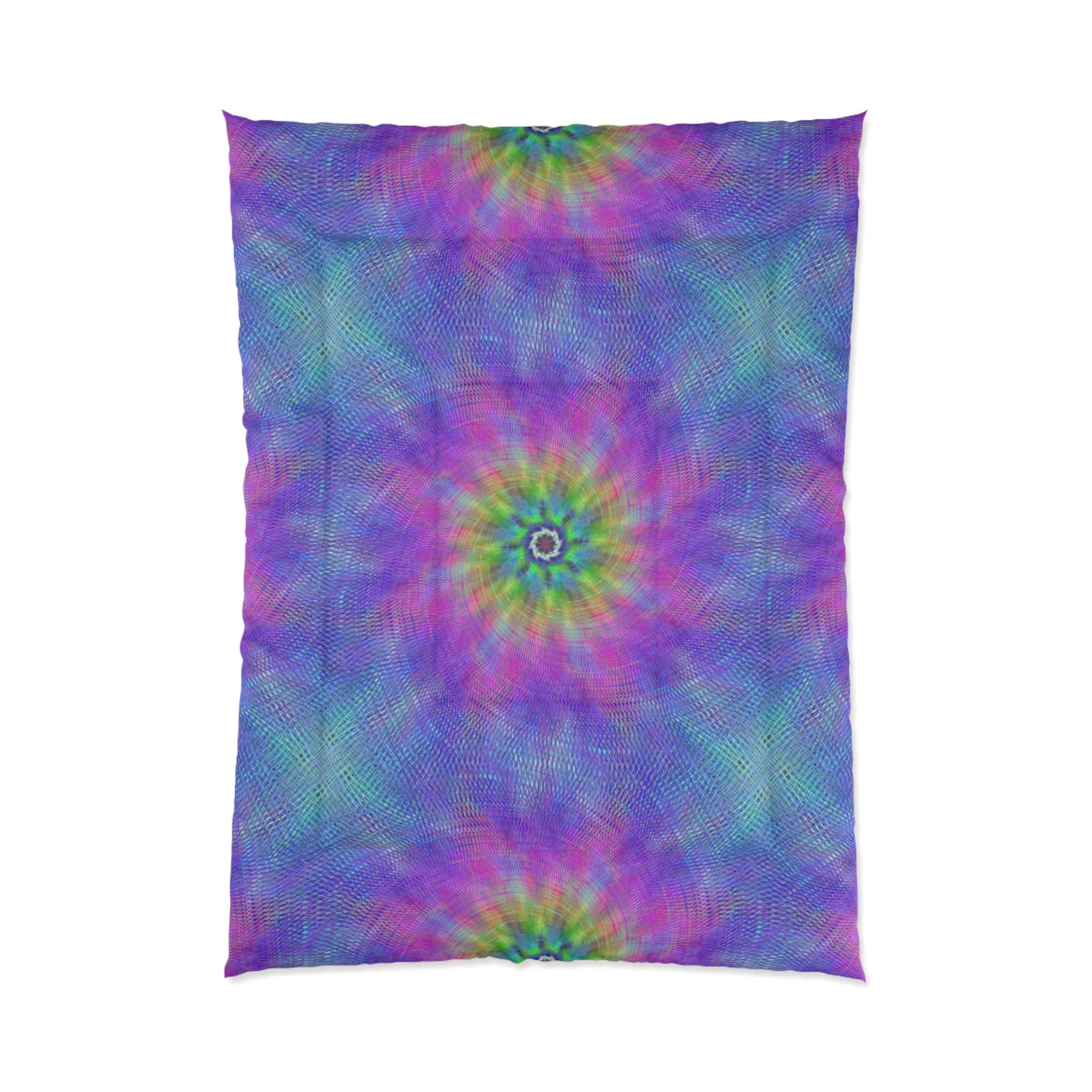 Tie dye Rugged Blue Green Color Fusion Art Set Bedding