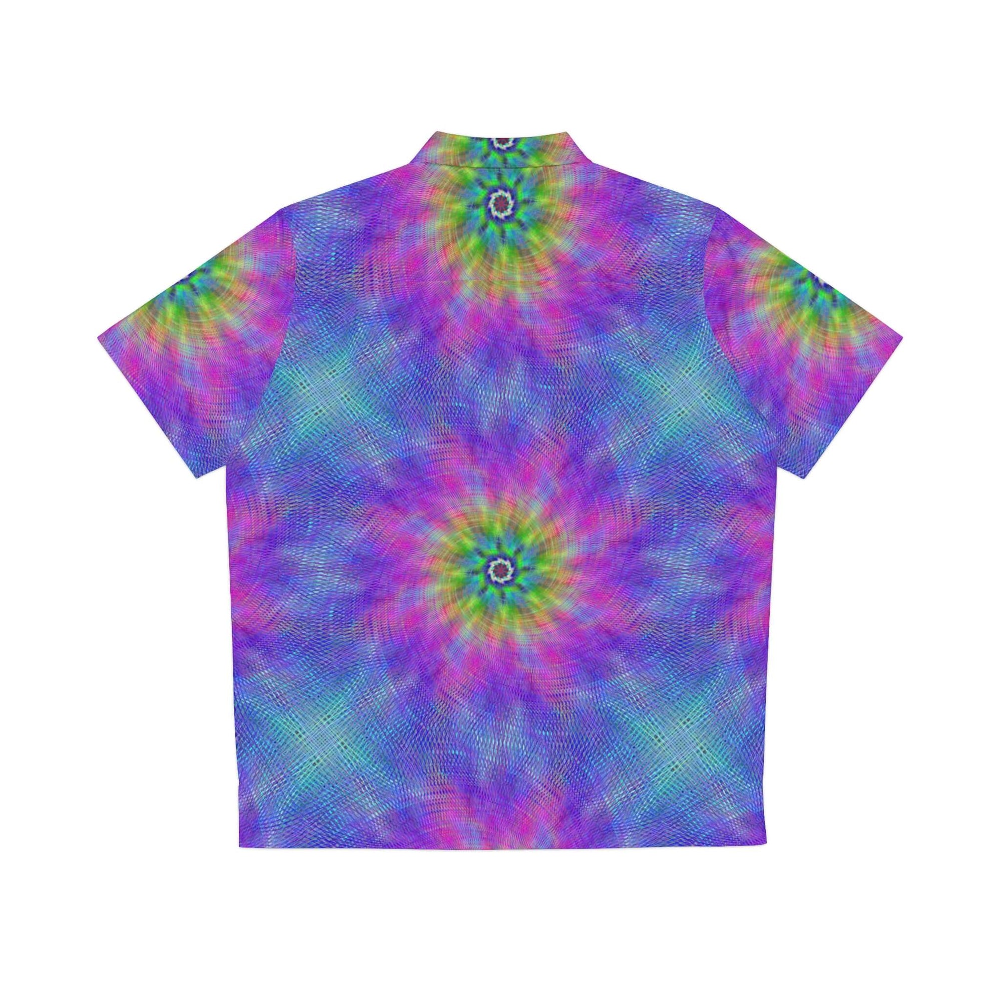 Tie-Dye Rugged Color Fusion Hawaiian Shirt