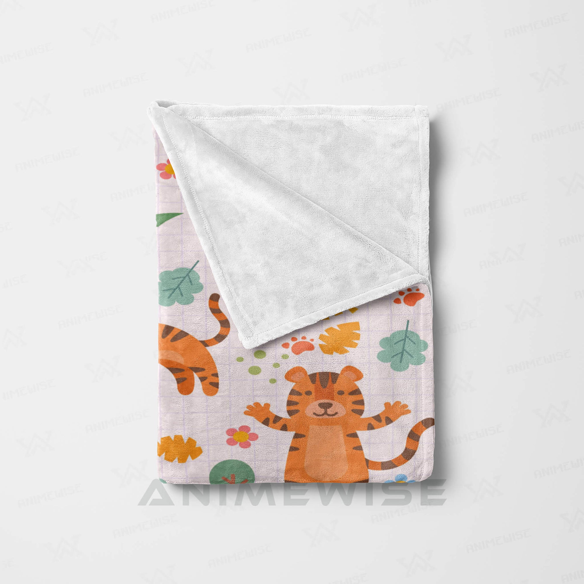 Tiger Cute All Over Brushed Kids Blanket