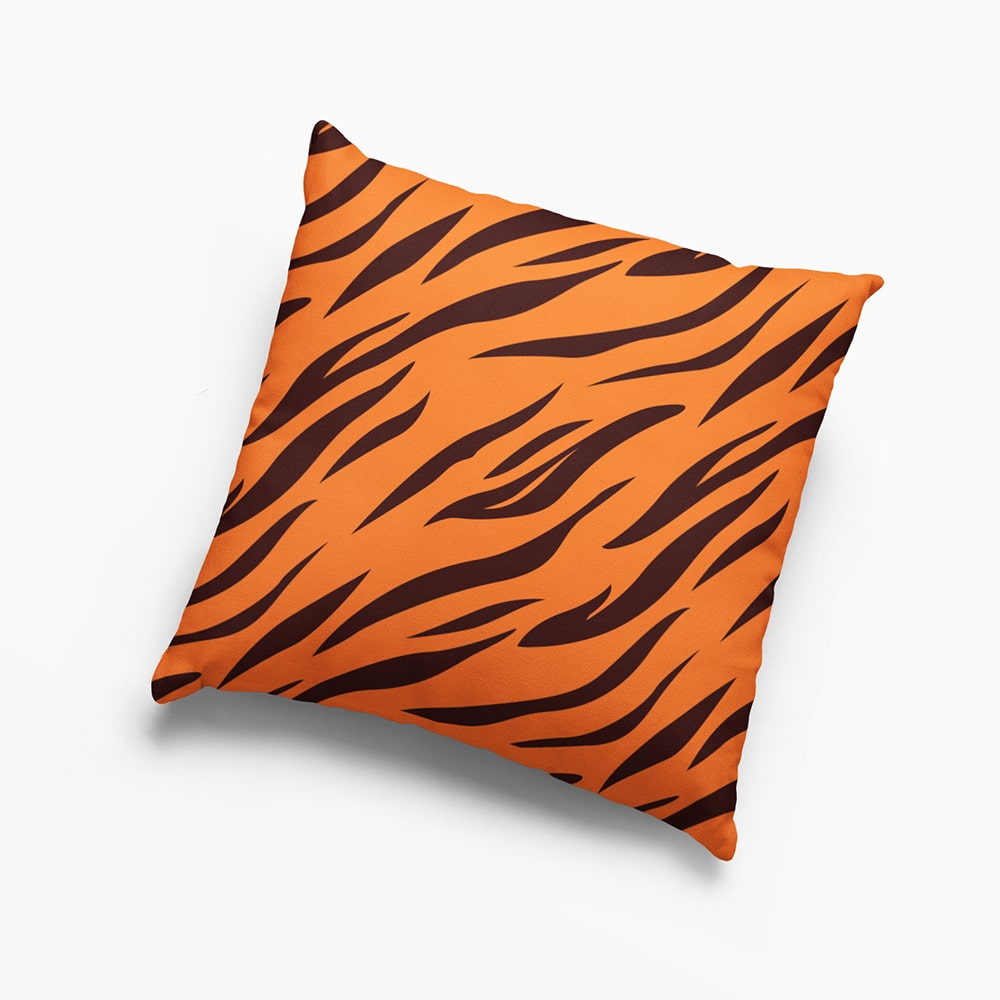 Tiger Skin Pattern Throw Pillow