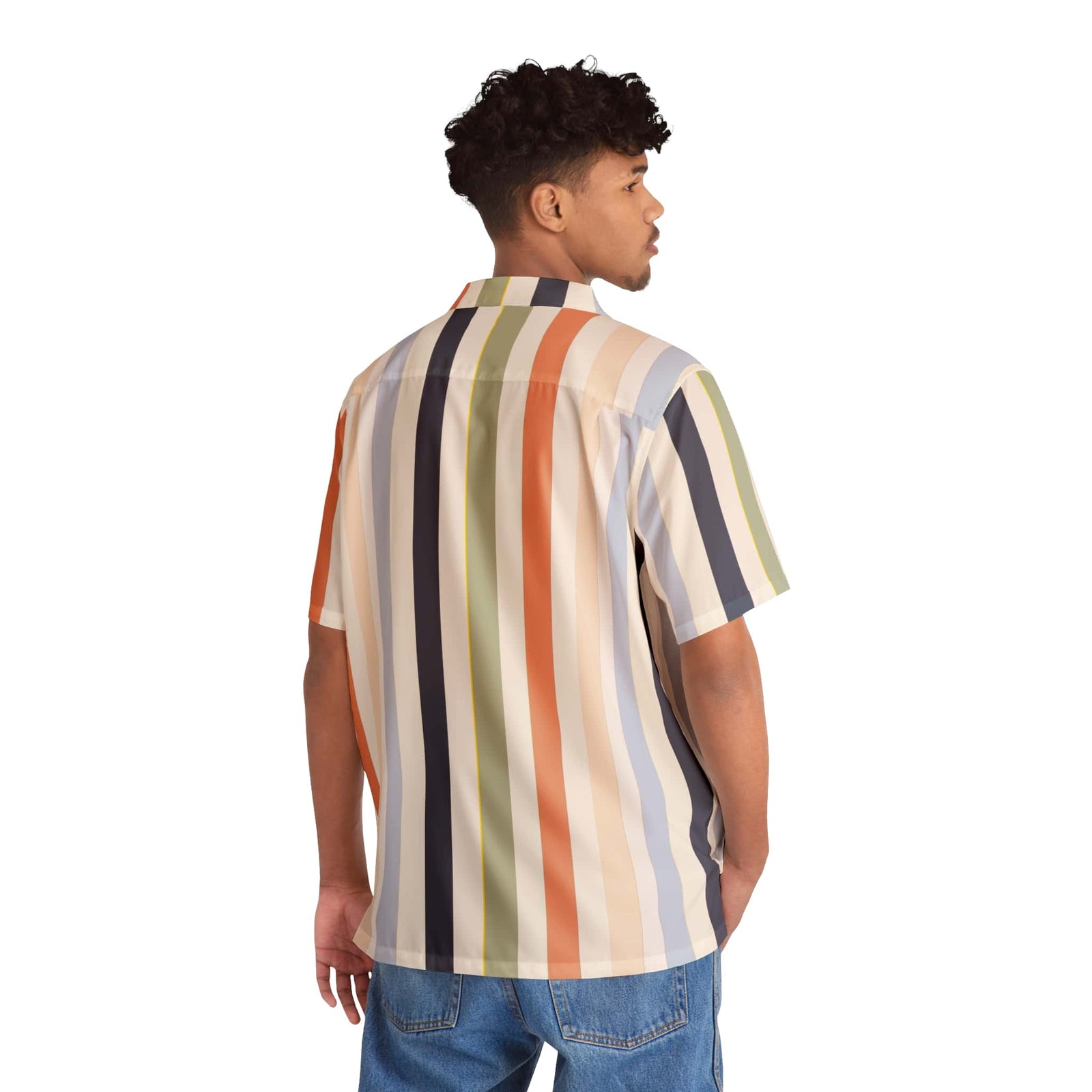 Joy Stripes Pattern Hawaiian Shirt