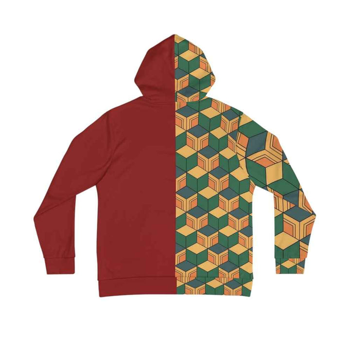 Water Pillar Color Overlap Pattern Pullover Hoodie