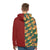 Water Pillar Color Overlap Pattern Pullover Hoodie