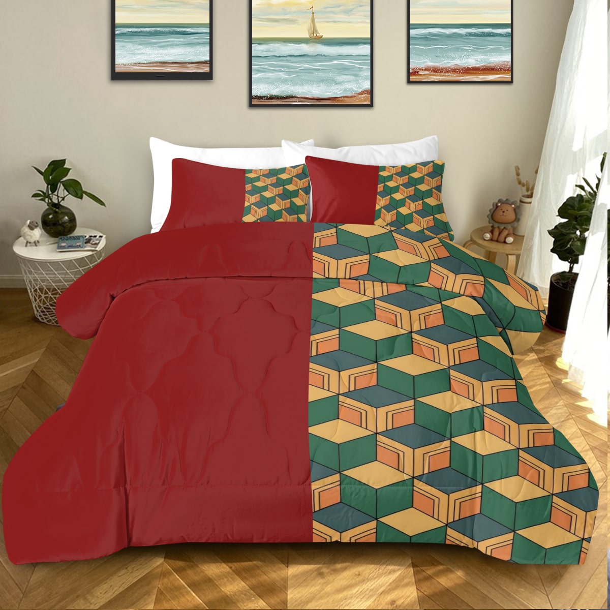 Water Pillar Classic Pattern Comforter Set Bedding